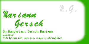 mariann gersch business card